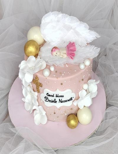 Angel Wings Blessing — custom cake by Sweet Petal Cakes, Bangalore
