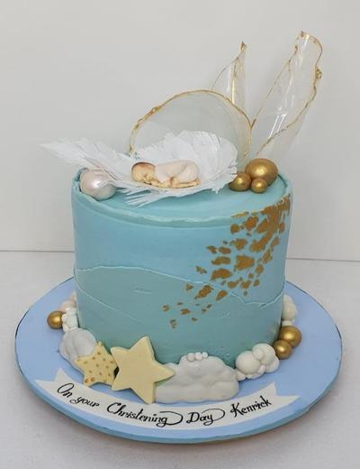 Christening Day — custom cake by Sweet Petal Cakes, Bangalore