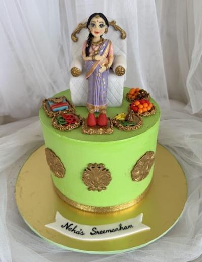Sreemanham Celebration — custom cake by Sweet Petal Cakes, Bangalore
